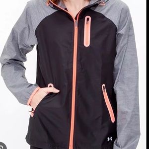Under Armour Jacket Womens Grey with Pink/Megents Trims